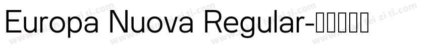 Europa Nuova Regular字体转换